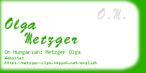 olga metzger business card